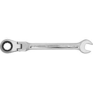 Ключ комбинированный трещоточный, 14мм, CrV, шарнирный, зерк.хром, MATRIX PROFESSIONAL, 14866