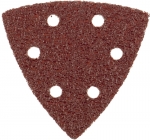 Треугольник абразивный на ворсовой подложке под "липучку" перфорированный P 24 93 мм 5 шт MATRIX 73856