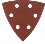 Треугольник абразивный на ворсовой подложке под "липучку" перфорированный P 600 93 мм 5 шт MATRIX 73869