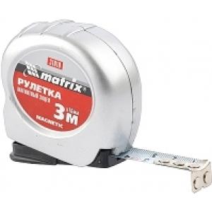 Рулетка Magnetic, 3 м х 16 мм, магнитный зацеп, MATRIX, 31010